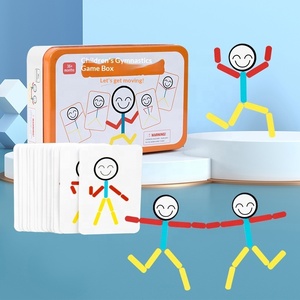 Piccolo Uomo di Legno Creativo Ginnastica Sportiva Puzzle Educativo Divertente <span class=keywords><strong>con</strong></span> Bastoncini di Varie Forme per Asilo - Product Image 5
