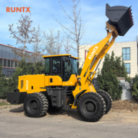 Chargeur frontal articulé 4x4 mini diesel 3t 3 tonnes RUNTX chinois pas cher, petit chargeur à godets 4x4 à vendre