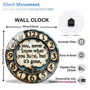 Horloge <span class=keywords><strong>murale</strong></span> en verre 30x30cm pour un objectif d'épargne avec tirelire personnalisée - Product Image 2
