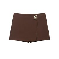 Vêtements pour femmes en gros, nouvelle collection automne, streetwear, uni, au-dessus du genou, nœud, asymétrique, décoratif, culottes