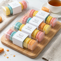 Boîte à gâteau en plastique PVC de haute qualité, emballage de qualité alimentaire pour Macaron, boîte à pâtisserie personnalisée