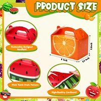 Boîtes à dragées sur le thème des fruits d'été, emballages pour bonbons avec motifs ananas, fraise, pastèque, orange, raisin, kiwi