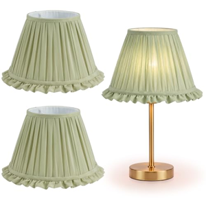 Lampe de table rechargeable avec abat-jour en tissu rose, batterie 5200-8000 mAh, hauteur et formes de lampe personnalisables pour commande mixte - Product Image 1