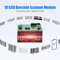 Lecteur de codes-barres intégré de taille mini, prend en charge la lecture sur écran, module de scanner de codes-barres 1D CCD pour projet de machine de contrôle d'accès