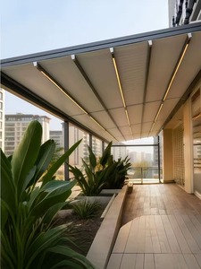 Toldo Retráctil para Pérgola, Toldo de PVC de Fácil Instalación, Aislamiento Térmico para Balcón o Patio, Color Blanco, Control Remoto Automático - Product Image 5