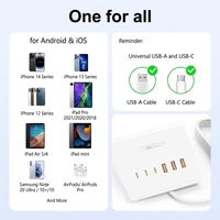 Station de charge USB 35W à 6 ports 3C3A, chargeur de bureau, support de téléphone portable, chargeur rapide PD, prise US, certification ETL, fourni par l'usine