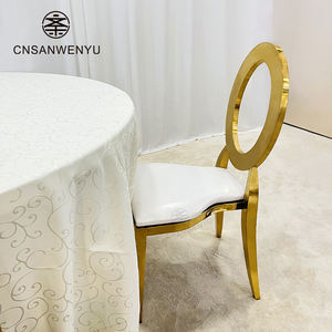 Chaise de salle à manger moderne en acier inoxydable doré pour la maison, la cuisine, les banquets de mariage, les événements, utilisation sur table à manger - Product Image 6