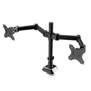 Dual Monitor Mount 17 to 27 Inch Gas Spring Monitor Arm - Adjustable Stand Mount Fits 4.4 to 19.8lbs LCD Computer Monitors