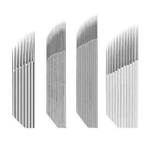 高品質保証 使い捨てマイクロブレーディングブレード 14ピン アングルフォグ 眉毛タトゥーニードル アートメイク用針 - Product Image 1