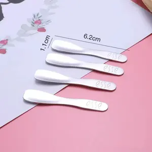 Customize 304 Stainless Steel Cosmetic Spoon Spatula Metal Cosmetic Spatula