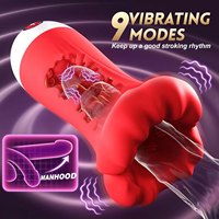 APP masturbador masculino juguetes sexuales para hombres 4 en 1 vibrador de pene bomba de vagina de bolsillo 7 Modo de empuje con lamer juguete sexual masculino adulto