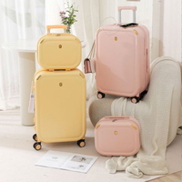 Surface vierge adaptée à la conception personnalisée des bagages ensemble de valise léopard 4 pièces valise à bagages en fibre de carbone