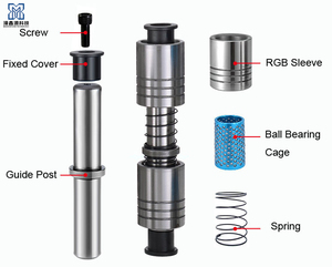 Kalıplar için Bilyalı Rulmanlı Kılavuz Direği Kiti, Kalıp Kılavuz Direği Grubu, Hassas Kılavuz Direği Ünitesi, Bağımsız Kılavuz Direği - Product Image 2