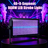 Luz Estroboscópica LED de 48+8 Segmentos, Luces DJ RGBWA DMX512, Súper Brillante, Efecto de Persecución de Píxeles, para Discotecas, Bares, KTV, Escenarios, Fábricas
