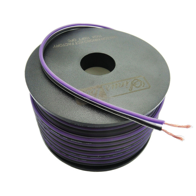Manufacturer 16 Gauge Speaker Wire OFC Car Audio Speaker Cable PVC Copper Wire Frosted Flexible Transparent Speaker Cable Wire