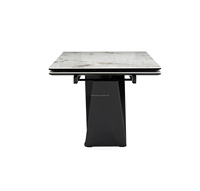 Nouveau design Table de salle à manger rectangulaire extensible moderne Mobilier de maison extensible en pierre frittée de grande taille