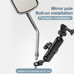 Đối với GoPro 12 11 10 9 8 xe máy xe đạp chủ Handlebar gương núi khung cho <span class=keywords><strong>SJCAM</strong></span> insta360 hành động phụ kiện máy ảnh - Product Image 5