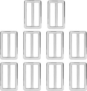 Boucles coulissantes métalliques en alliage de zinc pour sangles, attaches à trois glissières pour sangles en toile - Product Image 1