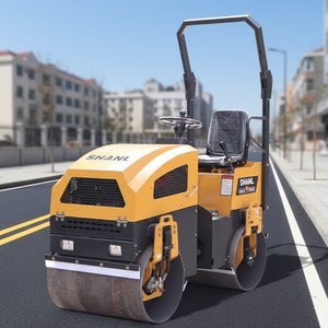 Nouvelle Compactrice Vibrante Double Tambour 1 Tonne Économique Autoportée pour le Compactage des Terrains et des Pelouses - Product Image 1