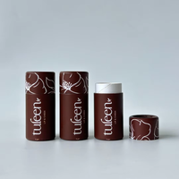 Stick déodorant, baume à lèvres et stick hydratant pour les lèvres, fait main, recyclable, en tubes de papier organique biodégradables de 10g, avec estampage
