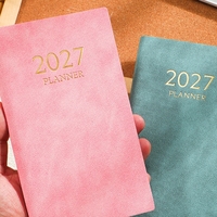 Agenda 2027 A6 en anglais avec index mensuel couleur et carnet épais