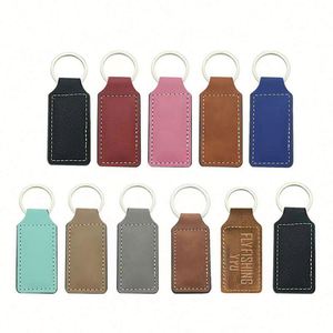 Factory Custom <b>Blank</b> Branded Leather <b>Key</b> Chain Luxury Genuine Leather Keychain - Product Image 6