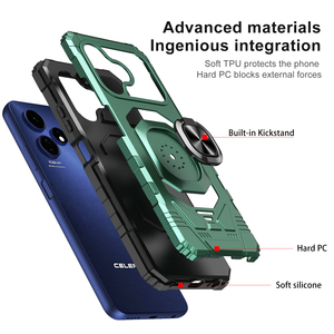 Pour Boost Celero 5G + 2024 SCHOK Volt SV55 étui de téléphone portable Protection complète du corps porte-anneau en métal magnétique couverture de montage de voiture - Product Image 3