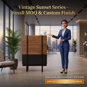 Armoire en bois massif de style mid-century moderne, design color-block, 3 <span class=keywords><strong>tiroirs</strong></span>, coffre de rangement durable pour salon et chambre à coucher - Product Image 6