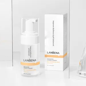 LANBENA مستحضرات التجميل للوجه كريم منظف وجه فائق اللطف للبشرة الحساسة وحب الشباب منظف للوجه بحمض الكاليسيليك