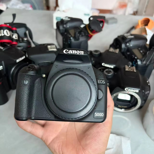 For 500D Used Professional DSLR Camera with 8MP 10X Optical Zoom HD Video Original Accessories (Battery Charger Memory Card)