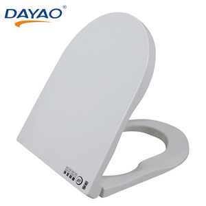 Tapa y Asiento de Inodoro Modernos <span class=keywords><strong>UF</strong></span> con Anillo de Soporte Completo, Superficie Lisa y Densa, Cubierta de Repuesto Separada para Inodoro de Cerámica en Forma de D - Product Image 1