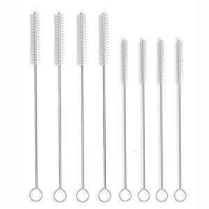 RTS Vente en gros Moins cher Paille durable Brosse <span class=keywords><strong>de</strong></span> nettoyage/Brosse <span class=keywords><strong>de</strong></span> nettoyage Verre Pailles en métal pour le vin en silicone 1 Pièce Logo personnalisé - Product Image 3