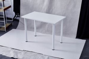<span class=keywords><strong>Escritorio</strong></span> de ordenador de MDF <span class=keywords><strong>blanco</strong></span> económico y cómodo directo de fábrica para el hogar, oficina, estudio, dormitorio, juegos, mesas de comedor - Product Image 3