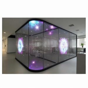 Layar LED transparan hologram tipis <span class=keywords><strong>Display</strong></span> iklan berperekat harga pabrik P2.5 P3.91 P6.25 - Product Image 4