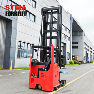 Camión de alcance eléctrico STMA 1.5ton 1,6 T sin hombre apilador de paletas de <span class=keywords><strong>3</strong></span> vías 6m 9M carretilla elevadora para almacén pasillo estrecho - Product Image 6