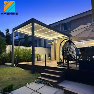 Kits de Techo de Pérgola de Aluminio Impermeable para Exteriores, Gazebo de Jardín con Luz LED, Pérgola Bioclimática Moderna de Lujo para Patio y Galería - Product Image 5