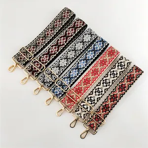 5CM wide 2 inch Crossbody Bags Jacquard Weave Embroidered Purse Strap Replacement 39 colors Adjustable Guitar straps