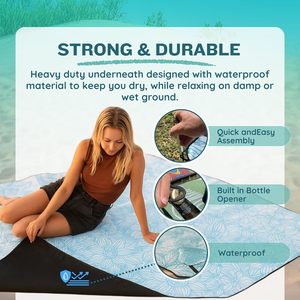 Manta de <span class=keywords><strong>Picnic</strong></span> Personalizada Grande, Impermeable, de Material Oxford+PVC, Resistente al Desgaste, Resistente a la Corrosión, Ligera - Product Image 3