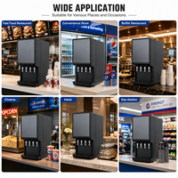Distributeur de boissons gazeuses commercial OEM à 4 têtes, machine à soda multi-saveurs pour les magasins de proximité et les snack-bars