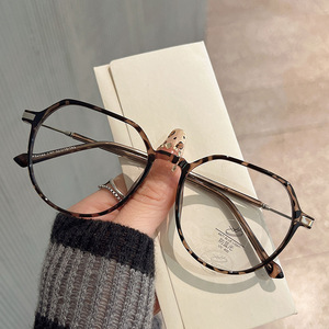 Monture de lunettes géométriques Qianai JS3-3-52022, anti-lumière bleue, monture complète, unisexe, verres en acétate, origine Taizhou - Product Image 4