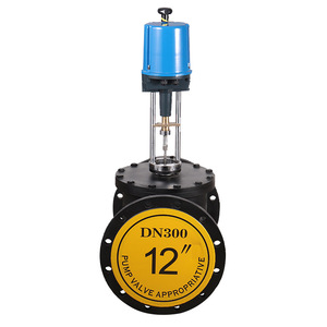 Vanne de régulation électrique bidirectionnelle DN300 PN16 pour systèmes d'eau, avec raccord à bride pour commande CVC - Product Image 2