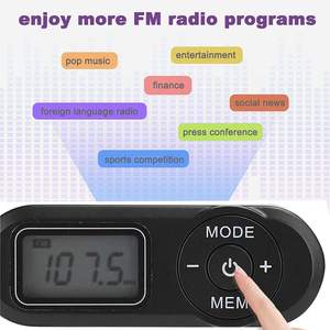 Radio Portátil Mini de Fábrica con DSP Digital, Pantalla LCD de 1.1 Pulgadas, 20 Estaciones Preestablecidas, 2.4W AM FM, 80x28x20mm, Ideal para Caminar, Trotar y Cortar el Césped - Product Image 4