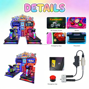 <span class=keywords><strong>Machine</strong></span> de jeu d'arcade de course de motos à deux joueurs avec structure métallique pour enfants dans les centres commerciaux - Product Image 5