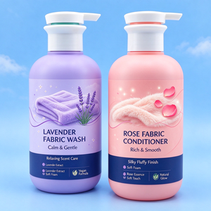Bouteille pompe en plastique pour adoucissant lessive, emballage personnalisé avec logo pour le nettoyage domestique - Product Image 3