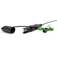 Kit de Conector Rápido SC/APC Impermeable IP67, Conector de Fibra Óptica Instalable en Campo, Compatible con Cierre OptiTap