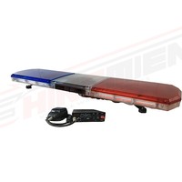 Nouvelle barre lumineuse d'avertissement d'urgence LED rouge et bleue SHINEMIEN avec sirène 12V/24V, gyrophare d'ambulance 80 LED 8000 lumens