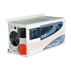 Inversor de 12V Cargador de CA con batería 1000W 1500W 2000W 3000W 4000W 5000W 6000W Inversor de onda sinusoidal pura 120V 220V fase derramada