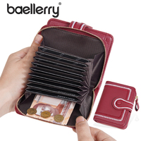 Dompet wanita Baellerry, kapasitas besar ritsleting, kasual modis PU dengan jahitan samping dan slot multi-kartu dompet pendek