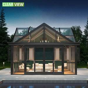 Certificado Sunrooms Fabricante Independiente Marco de aluminio Porche Veranda Sunroom <span class=keywords><strong>Casa</strong></span> de cuatro estaciones - Product Image 2