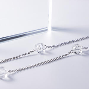 Autriche Bloc Noir Agate Cristal Femmes Métal Acier Inoxydable <span class=keywords><strong>Lunettes</strong></span> Spectacle Chaîne Sangle Titulaire, <span class=keywords><strong>Lunettes</strong></span> de Soleil Chaîne à <span class=keywords><strong>Tenir</strong></span> - Product Image 5